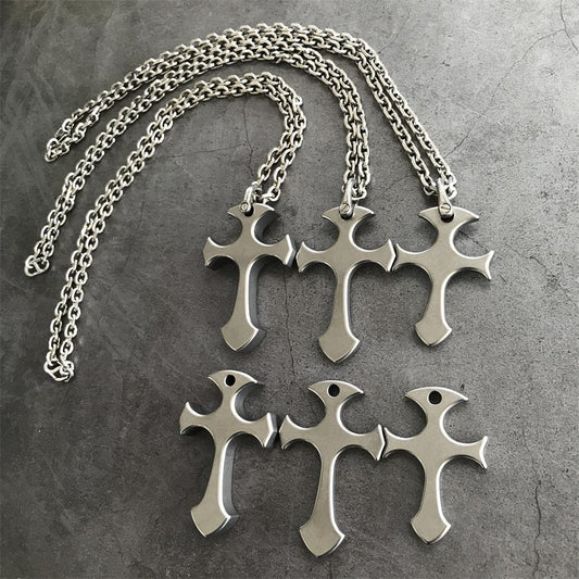 Cross Pattern Titanium Pendant Tool for Outdoor Carry