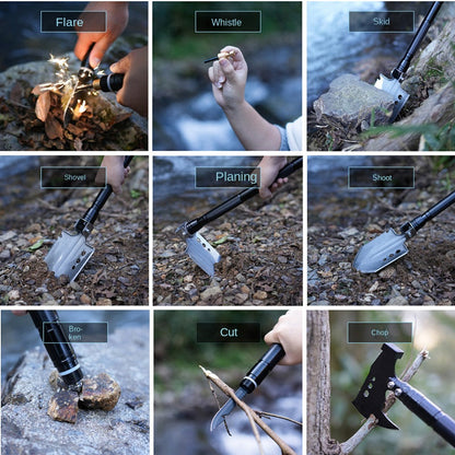 Outdoor Toolbox with Multifunctional Shovel Suit
