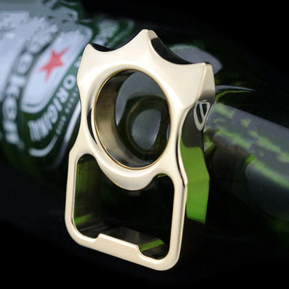 Portable Brass-Iron Bottle Opener for Outdoor EDC Use