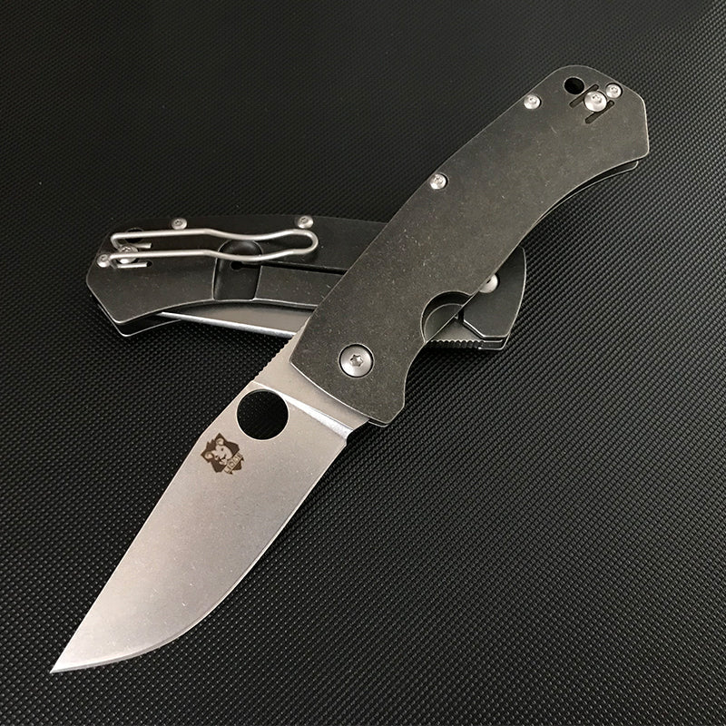 LIOME Folding Outdoor Tool with Titanium Alloy Handle and D2 Steel