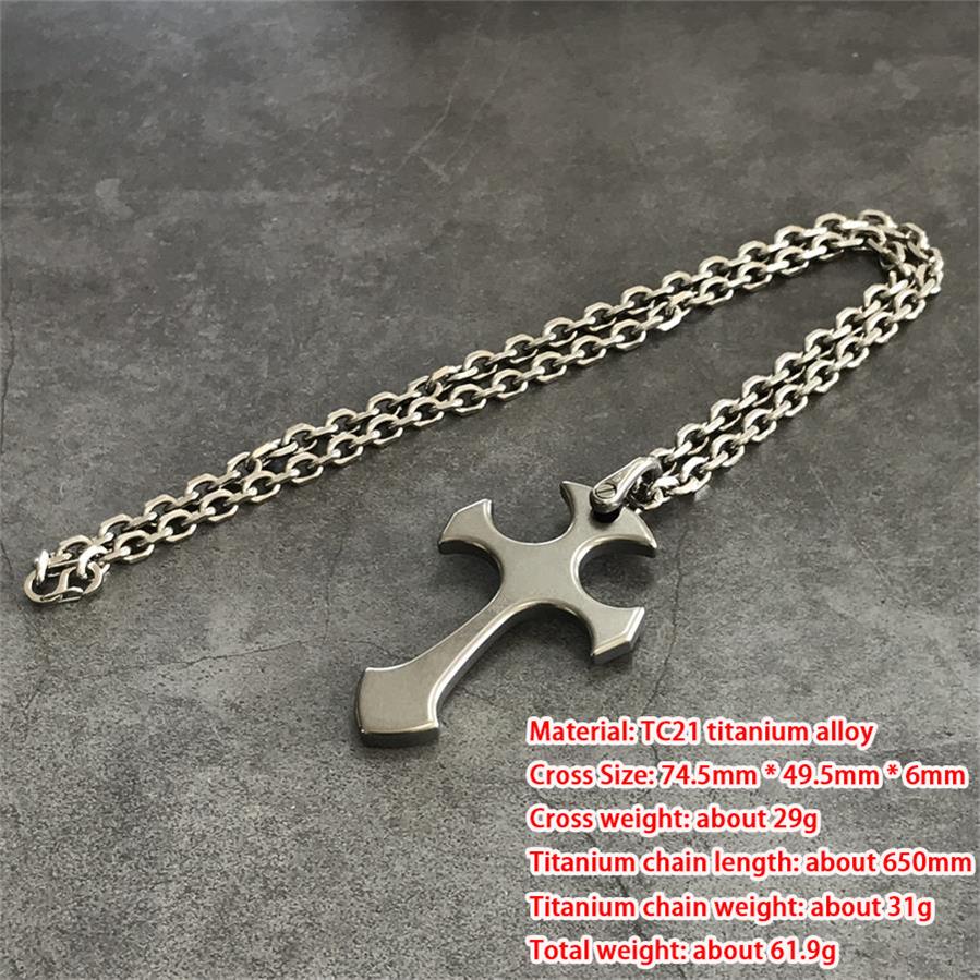 Cross Pattern Titanium Pendant Tool for Outdoor Carry