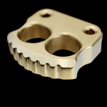 Small Brass EDC Outdoor Tool Featuring Two Holes for Easy Carry
