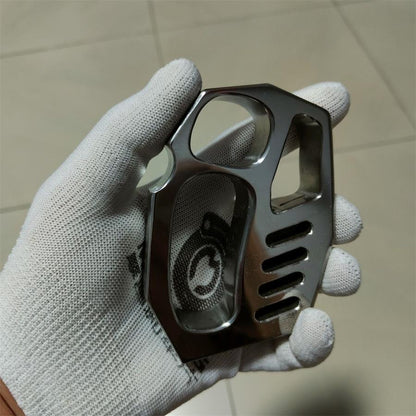 Titanium Alloy Outdoor Tool Featuring Smooth Polish and Oversized Rope Hole