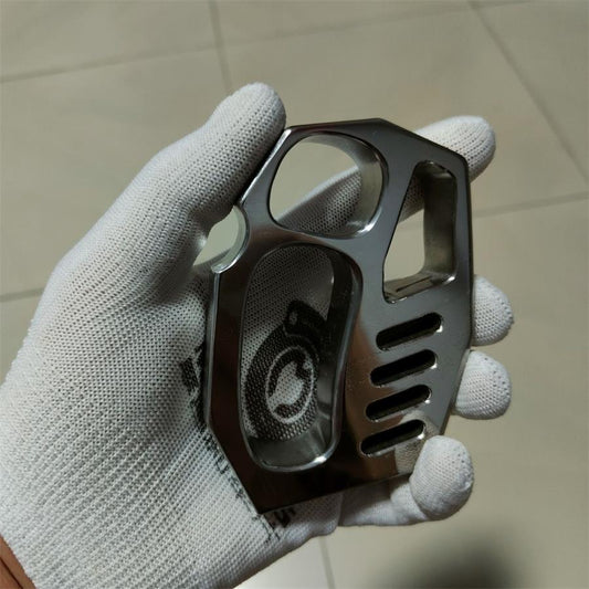 Titanium Alloy Outdoor Tool Featuring Smooth Polish and Oversized Rope Hole