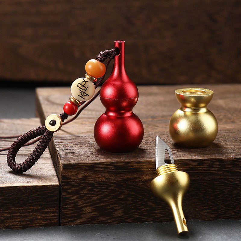 Innovative Small Gourd Portable Keychain Pendant Decorative EDC Tool