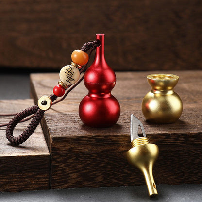 Innovative Small Gourd Portable Keychain Pendant Decorative EDC Tool