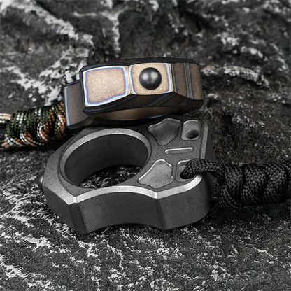 Hand-Forged Titanium EDC Backpack Tool with Single Hole Feature