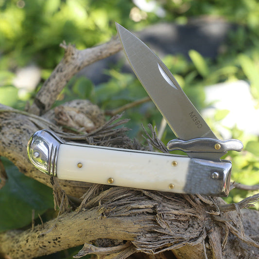 Outdoor Folding Tool with Natural Bone Handle