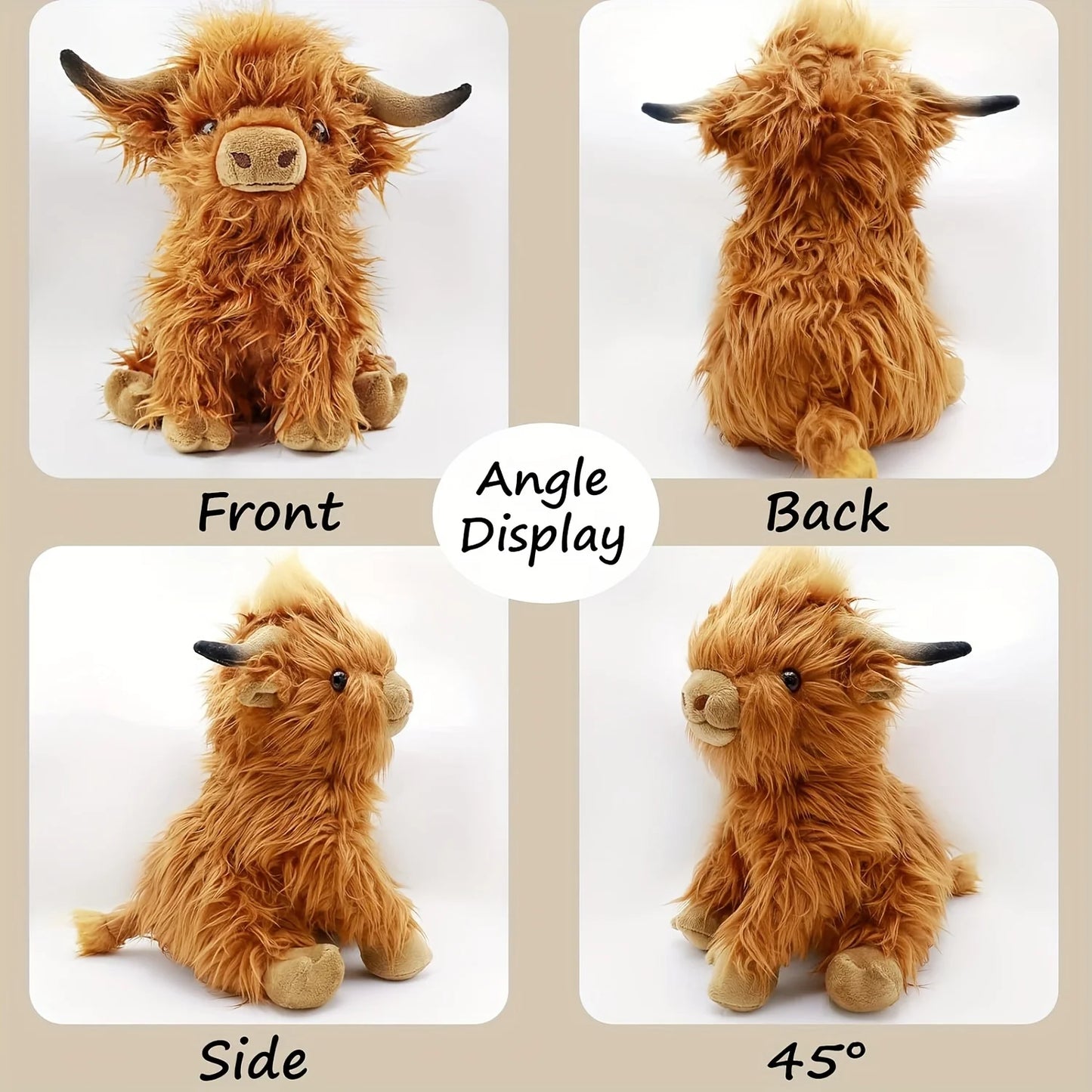 25cm Highland Cow Plush Toy