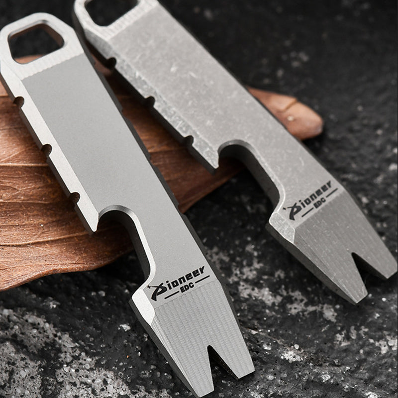Small Titanium Keychain Bottle Opener Tool for Everyday Use