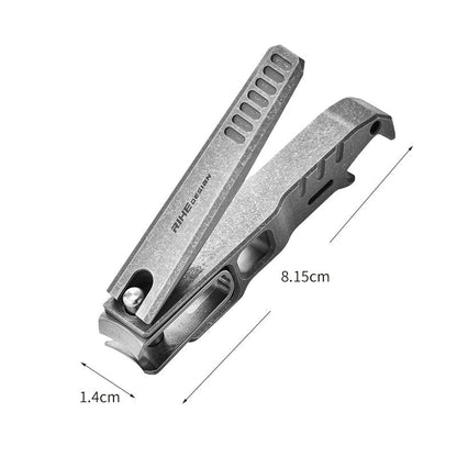 Flat Dual-Function Titanium Tool for Nail Clipping and Bottle Opening
