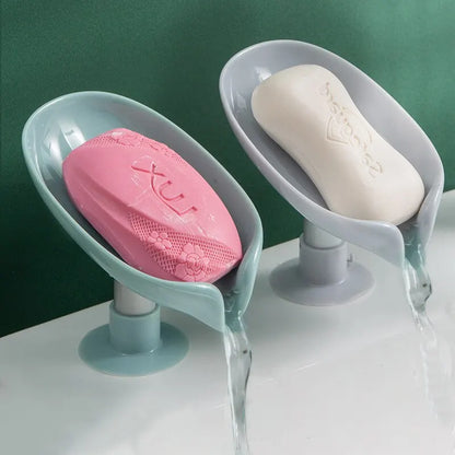 Leaf-Shaped Suction Cup Soap Holder