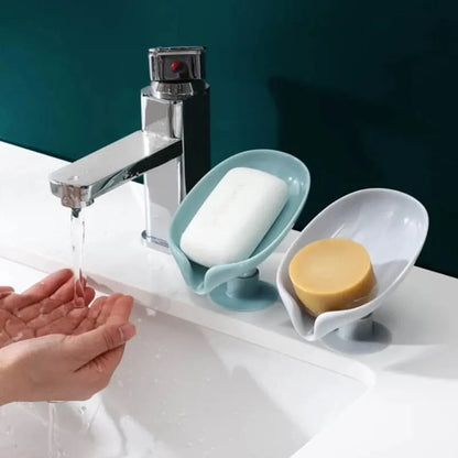 Leaf-Shaped Suction Cup Soap Holder