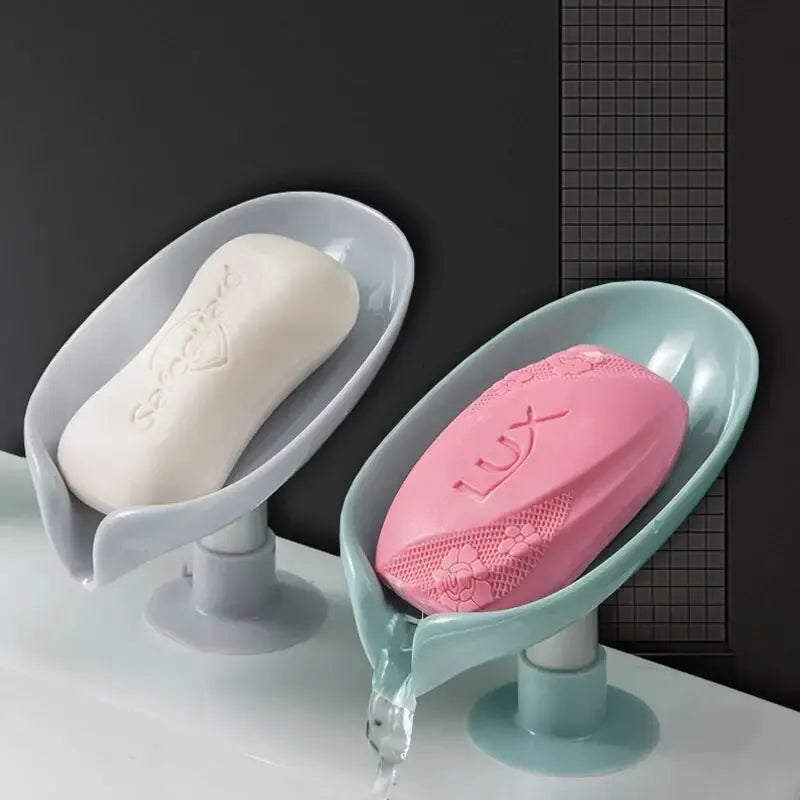 Leaf-Shaped Suction Cup Soap Holder