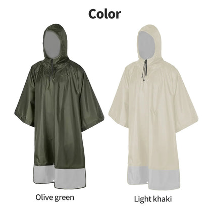 3 In 1 Outdoor Rain Poncho Raincoat Waterproof Camping Tent