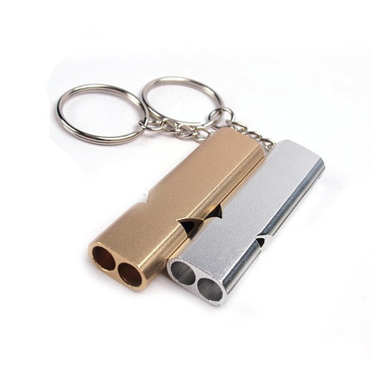 Dual Hole HF Outdoor Lifesaving Whistle Wilderness Survival Portable Whistle