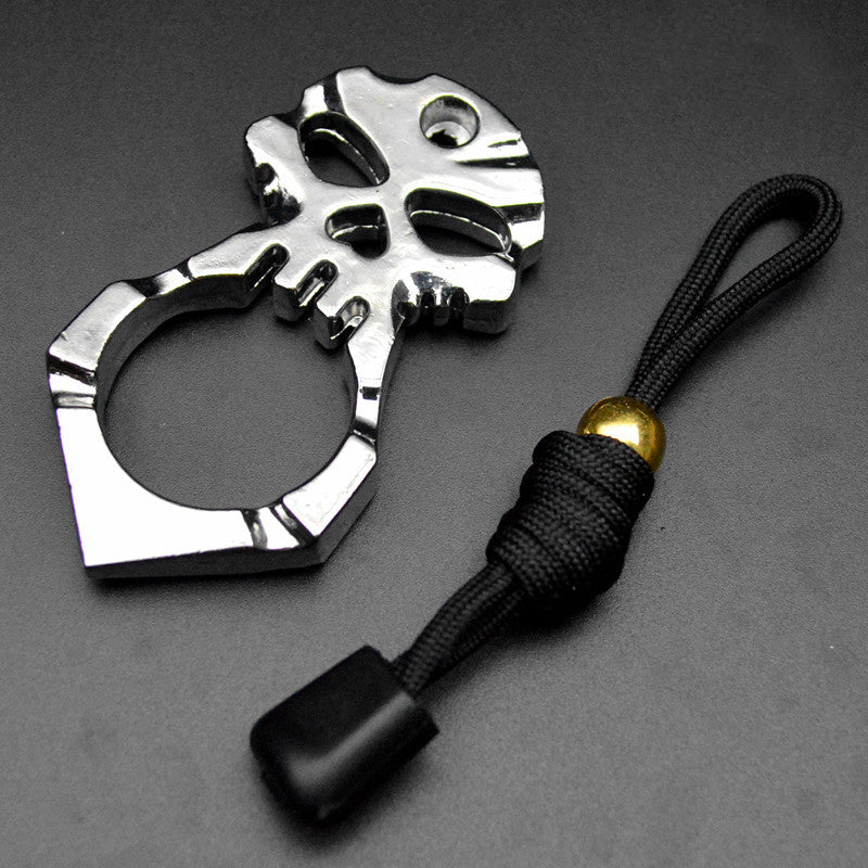 Single Finger Skull Bottle Opener with Love Heart Hole for Outdoor Use