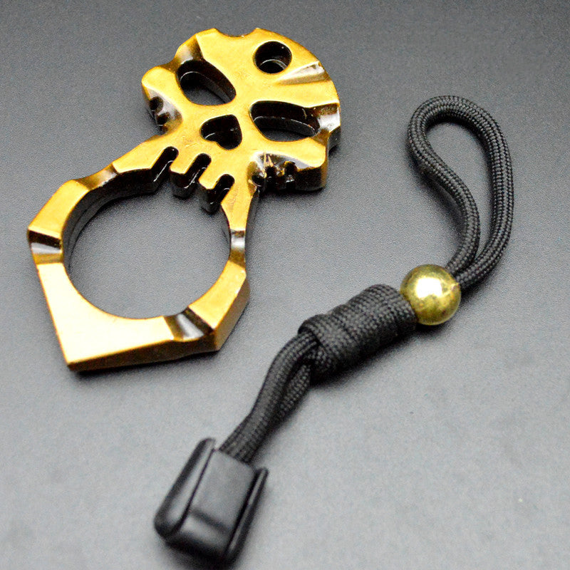 Single Finger Skull Bottle Opener with Love Heart Hole for Outdoor Use