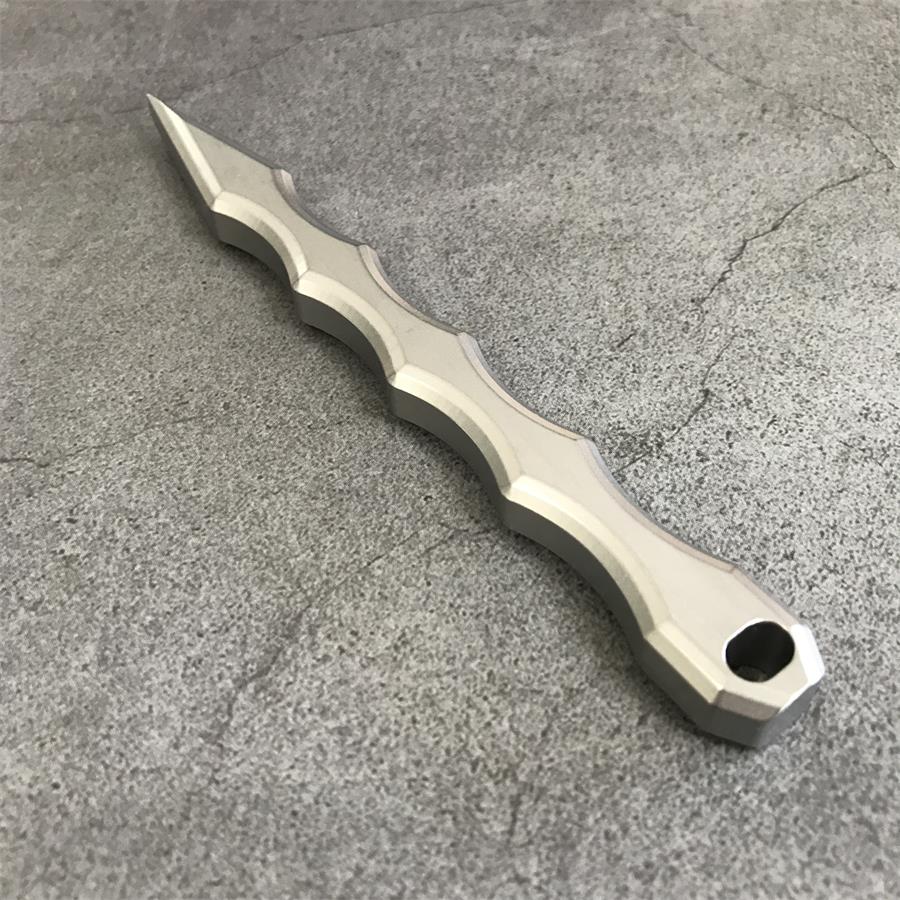 Everyday Titanium Tool with Crowbar Tip and Bottle Opener Design