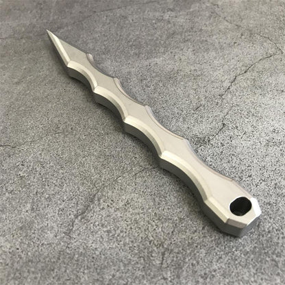 Everyday Titanium Tool with Crowbar Tip and Bottle Opener Design
