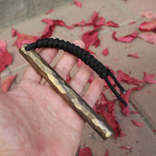 Hand-polished Stone Pit Surface Brass EDC Tool with Vintage Design