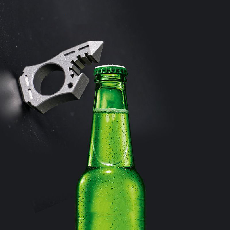 Shark Shaped Outdoor Keychain Tool with Bottle Opening Function