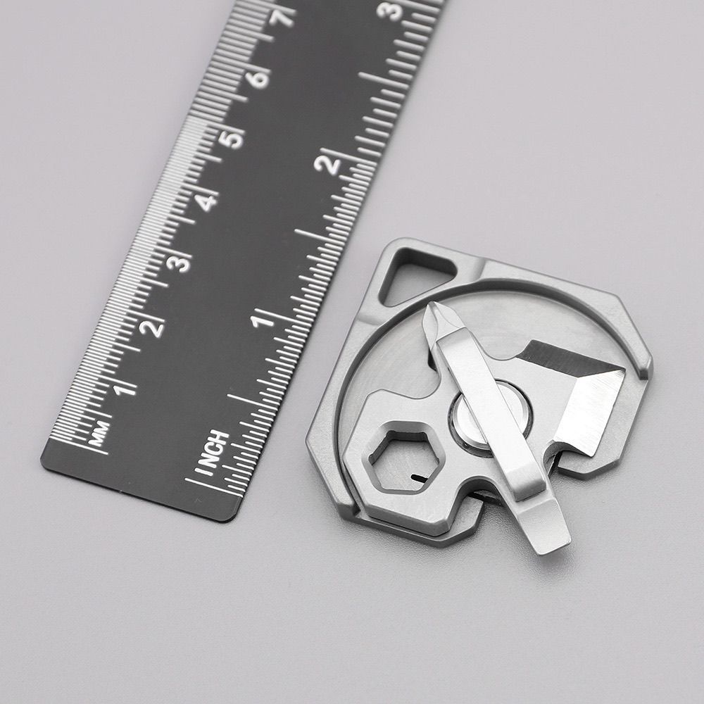 Small Titanium Alloy Multipurpose Keychain and Outdoor Backpack EDC Tool