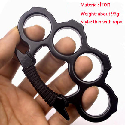 Four-Hole Iron Outdoor EDC Tool for Pocket Use