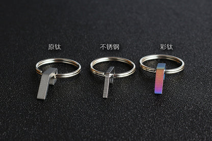 TC4 Titanium Alloy Creative Mini Bottle Opener Can Opener Stainless Steel Multifunctional Keychain Outdoor EDC Gadget