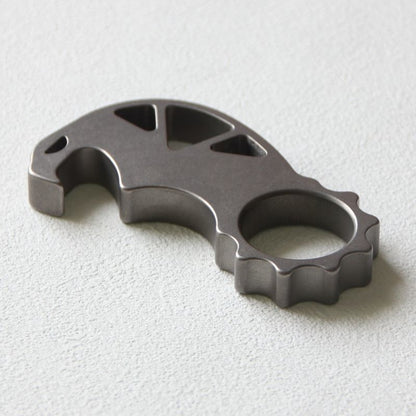 Monster Style Titanium Keychain Tool with Bottle Opener Functions