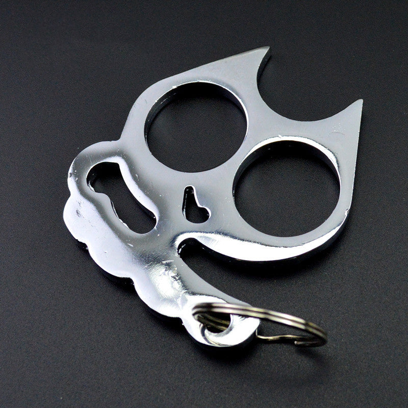 Little Fox-Brass Knuckle Duster Two Finger Buckle Defence Window Breaker Fighting Gear