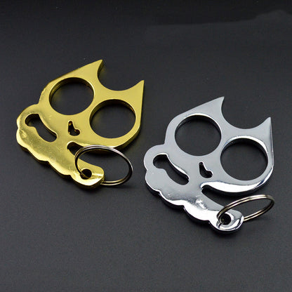 Little Fox-Brass Knuckle Duster Two Finger Buckle Defence Window Breaker Fighting Gear