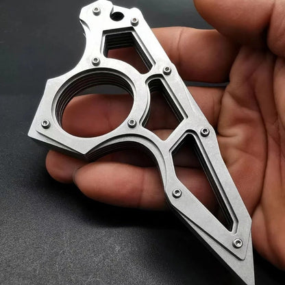 Outdoor EDC Tool with Dragon Tooth Steel Single Hole