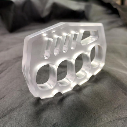 Portable Outdoor Tool in Clear PC with Convenient Black Rope Hole