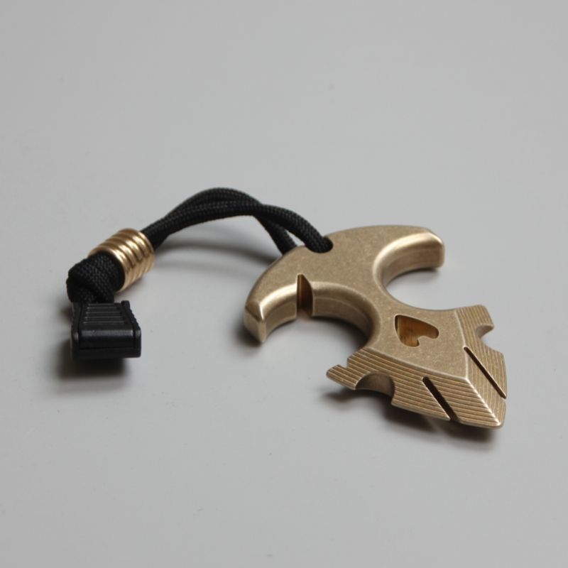 Portable Brass Ornament EDC Keychain Outdoor Backpack Pendant Tool