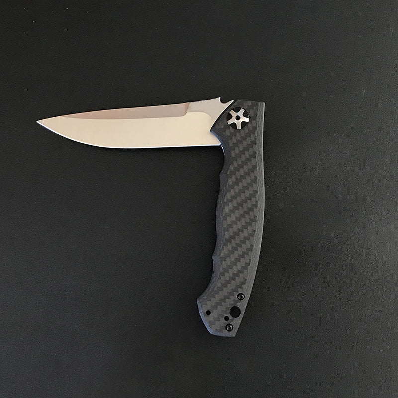 Outdoor Pocket Folding Tool with S35VN Blade, Carbon Fiber and Titanium Handle