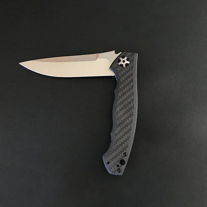 Outdoor Pocket Folding Tool with S35VN Blade, Carbon Fiber and Titanium Handle