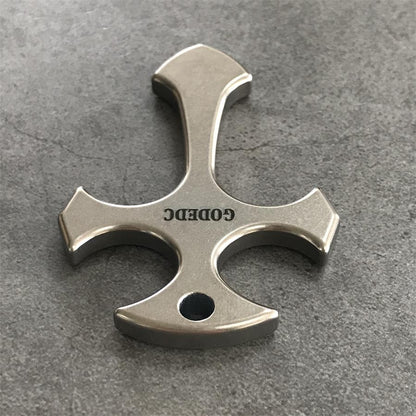 Portable Titanium Cross Pendant for Necklace and Backpack Carry