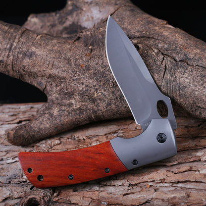 Gray Titanium Plated Folding Pocket Tool for Outdoor EDC Use
