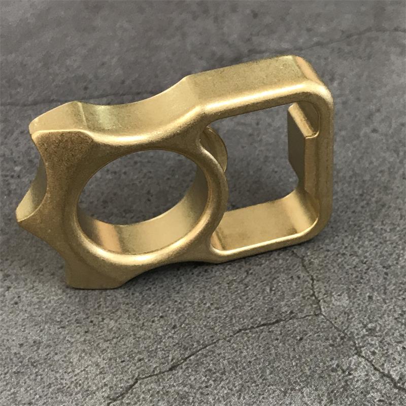 GOODEDC Stonewashed Brass Keychain Tool for Bottle Opening and EDC Use