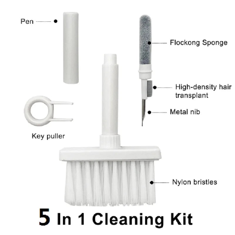 5-in-1 Cleaning Kit for Keyboards & Earbuds