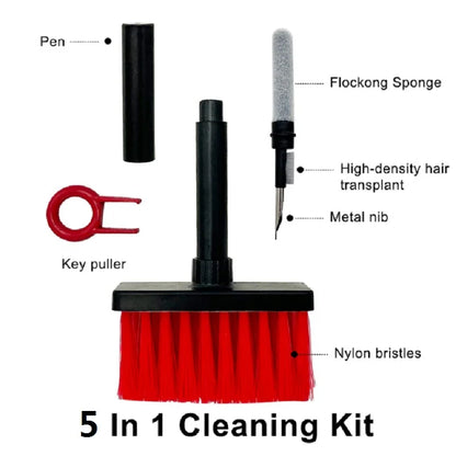 5-in-1 Cleaning Kit for Keyboards & Earbuds