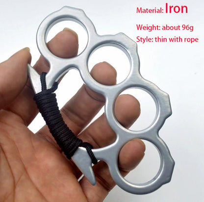 Four-Hole Iron Outdoor EDC Tool for Pocket Use