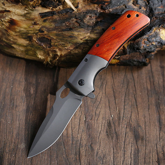 Gray Titanium Plated Folding Pocket Tool for Outdoor EDC Use