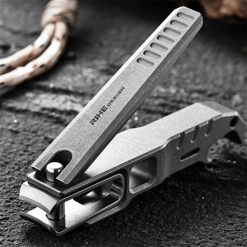 Flat Dual-Function Titanium Tool for Nail Clipping and Bottle Opening