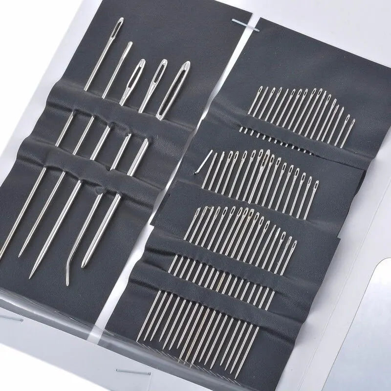 55-Piece Stainless Steel Sewing Needle Set