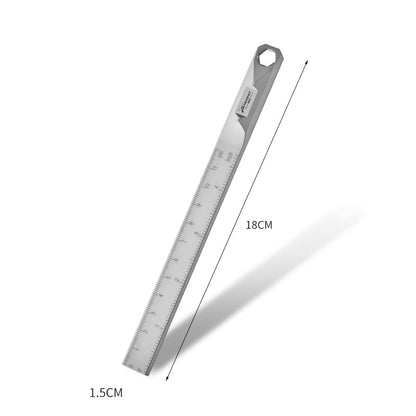 Titanium Alloy Straight Ruler EDC Self-defense Hanging Crowbar