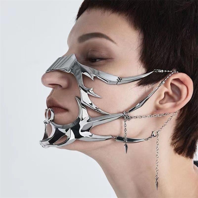 Cyberpunk Metal Mask Face Jewelry