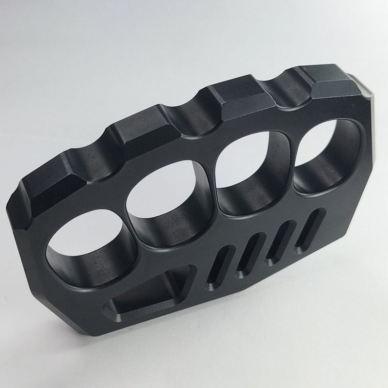 Black Outdoor Tool with Large Rope Hole in Aluminum Design