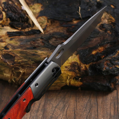 Gray Titanium Plated Folding Pocket Tool for Outdoor EDC Use